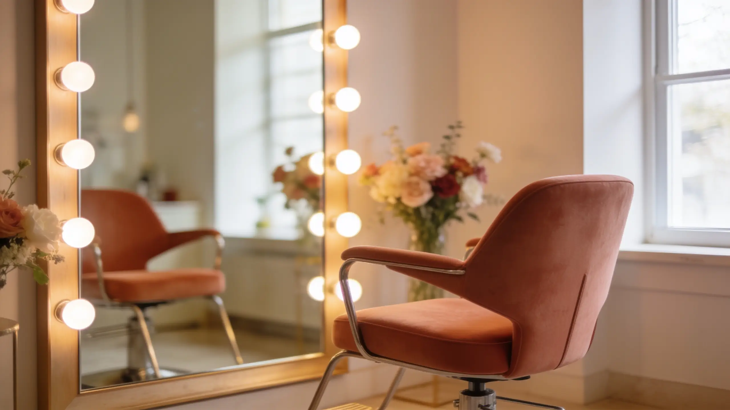 Beispiel-Website eines Beauty-Salons: helles Studio-Interieur